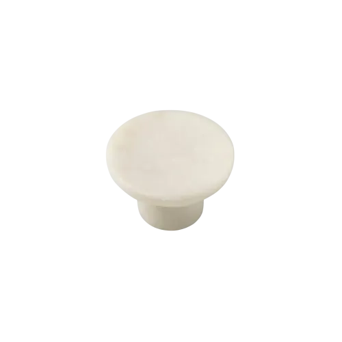 Cabinet knob CUP White marble